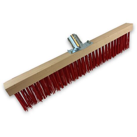 Balais rateau cantonnier 60 cm PVC rouge Douille plastique Ø 27 mm - A l'unité - 60 cm - Sans manche