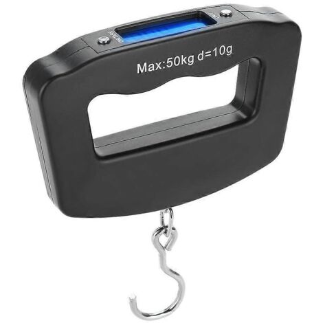 Balance à bagages portable 50 kg/10 g, mini balance électronique de précision numérique avec hameçon suspendu