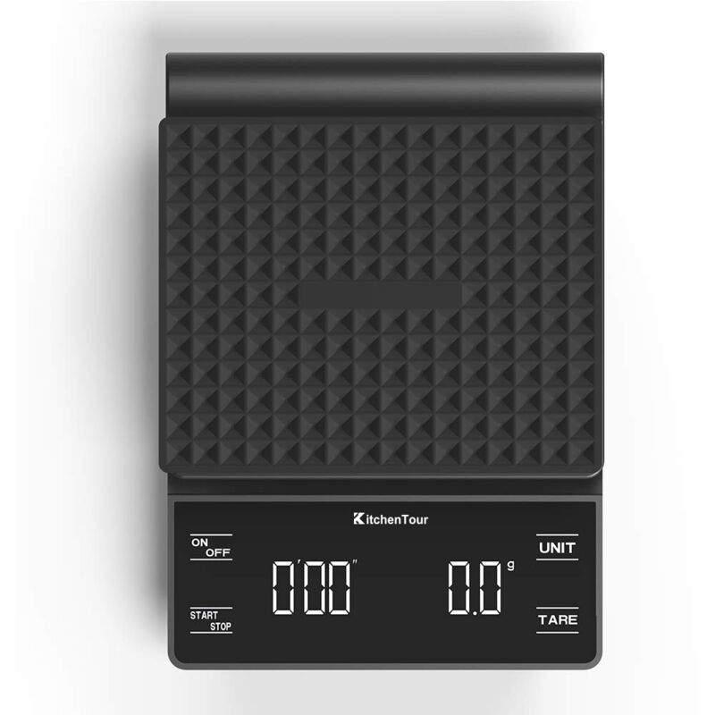Gotrays - Balance à café avec minuterie 3kg/0.1g, haute précision, balance à expresso goutte à goutte avec écran lcd rétroéclairé