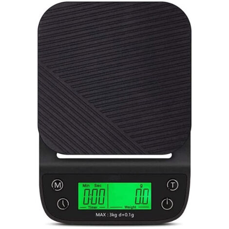 Balance à café avec minuteur, balance de cuisine multifonction, balance alimentaire LCD pour la pâtisserie