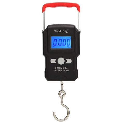Balance A Crochet Suspendue, Double Precision Pese Bagage, Retroeclairage De L'Ecran Lcd Pese Valise , 50Kg / 5G