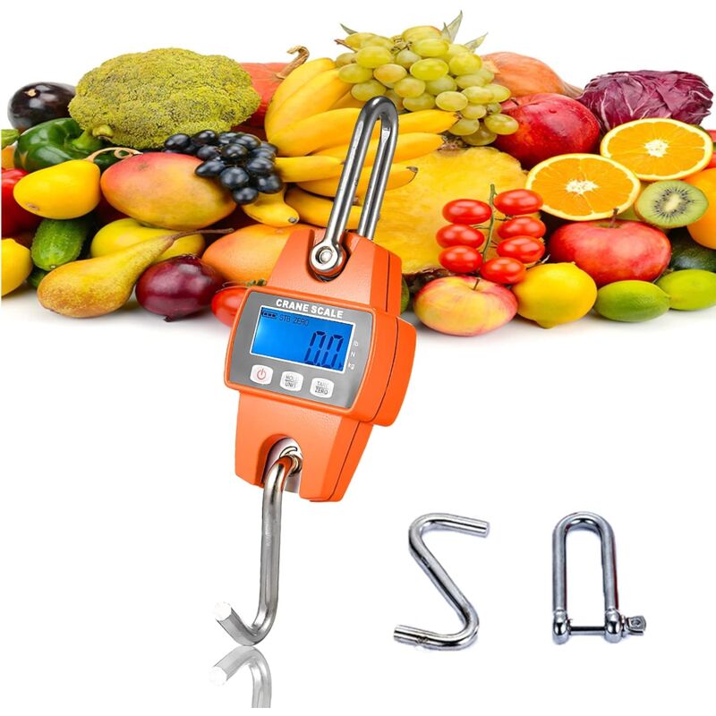 Balance à suspendre 300 kg pour ferme, chasse, tir à l'arc, poids, gros poissons, ascenseur d'entrée avec capteur précis - Tigrezy