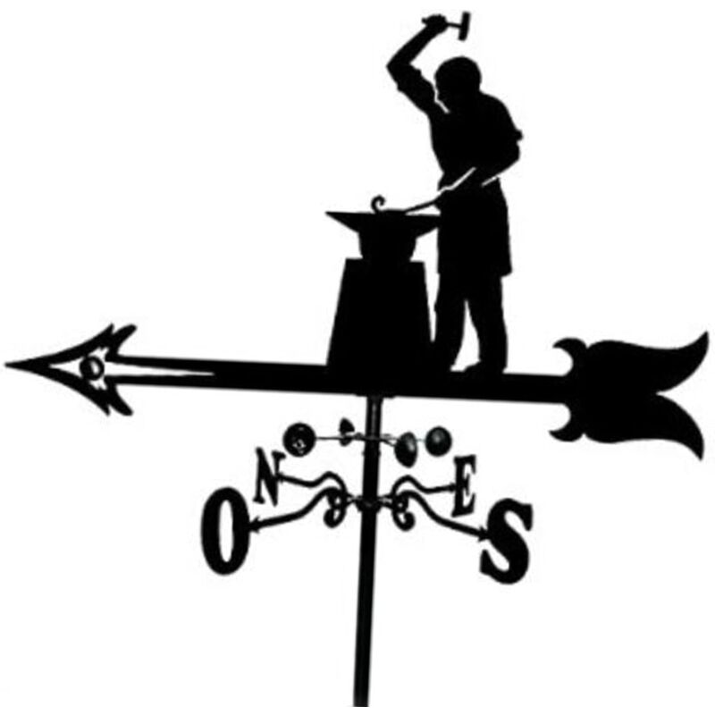 Girouette en métal, girouette de Jardin, Support de Toit de Jardin, Utilisation Facile, Forgeron