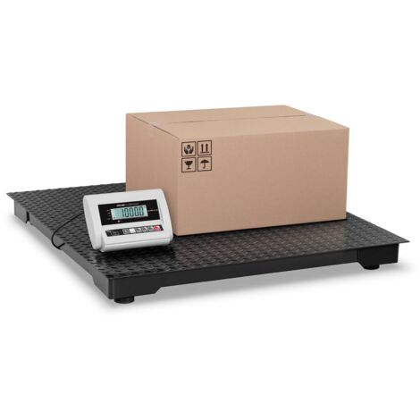 Balance Au Sol Balance Plateforme Balance Industrielle Eco Lcd 1 T ± 0 5 Kg 1X1M - Noir, Blanc