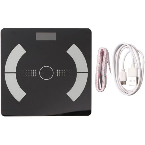 Balance Connectée Intelligente Économie d'Énergie Précise Composition Corporelle Numérique Bluetooth Rechargeable Pèse-Personne Graisse