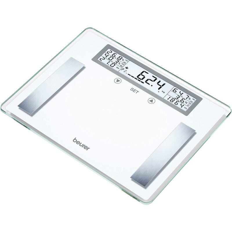 Bg 51 xxl Balance d'analyse corporelle numérique Plage de pesée (max.)=200 kg blanc, acier inoxydable C87176 - Beurer