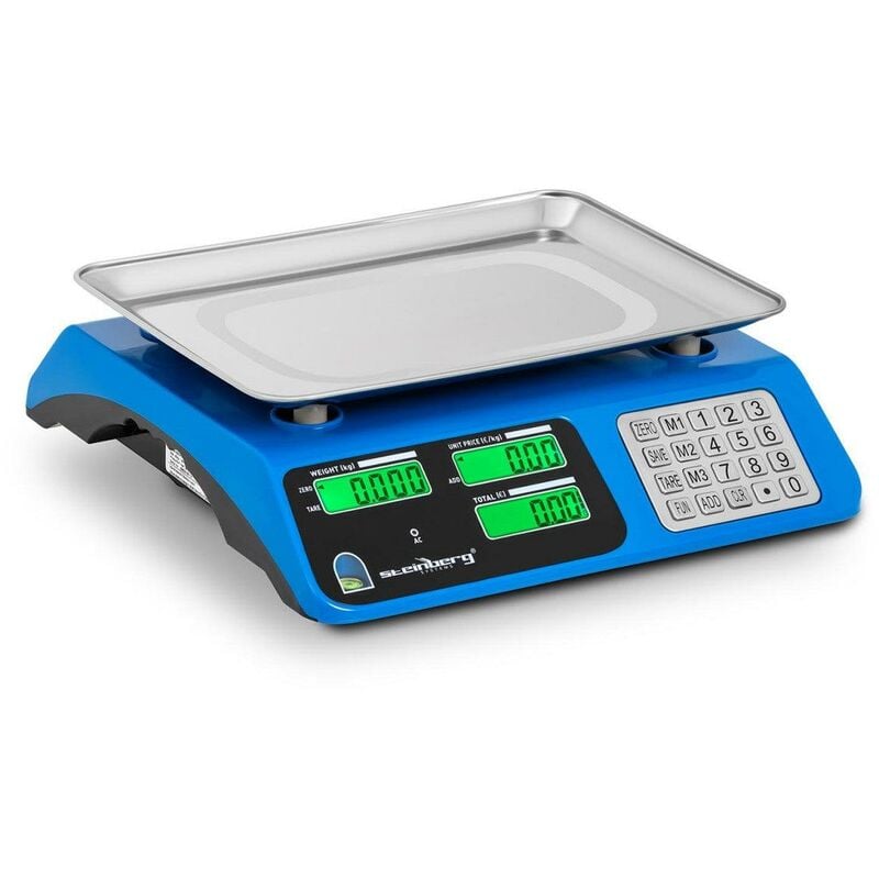 Helloshop26 - Balance de contrôle - 40 kg / 2 g - Écrans lcd opposés - Bord surélevé