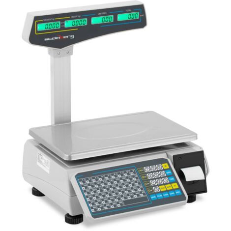 STEINBERG SYSTEMS Balance calculatrice de prix - avec imprimante d'étiquettes - 15 kg / 5 g - écran LC