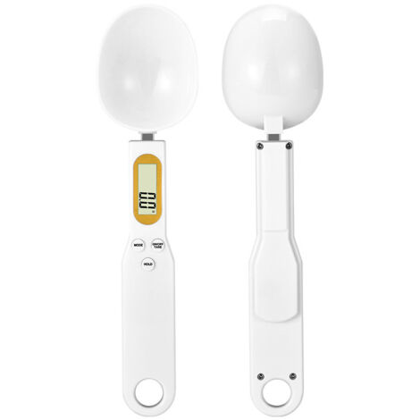Balance de cuillère numérique pour aliments de cuisine Haute précision petite échelle avec fonction tare Peser et mesurer 1,1 lb / 500 g (0,1 g) d'échelle de milligrammes , blanc