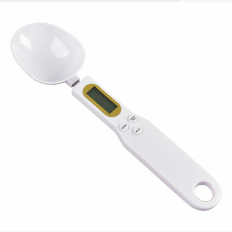 Balance de cuillère numérique pour Aliments de Cuisine Haute précision Petite échelle avec Fonction Tare Peser et mesurer 1,1 LB / 500 g (0,1 g) d'échelle de milligrammes, Blanc Fonepro