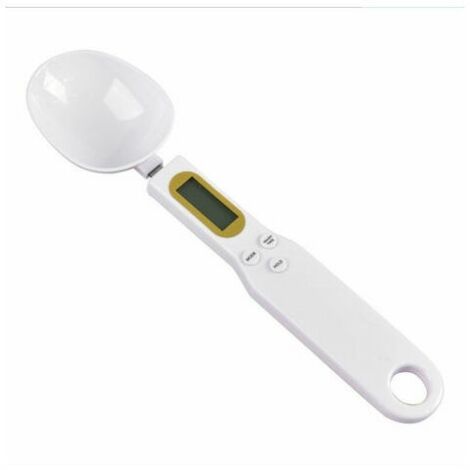 Balance de cuillère numérique pour Aliments de Cuisine Haute précision Petite échelle avec Fonction Tare Peser et mesurer 1.1 LB / 500 g (0.1 g) d'échelle de milligrammes. Blanc Fonepro