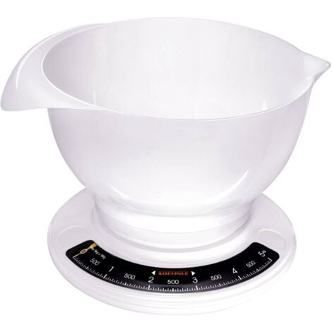 Balance de cuisine avec récipient de mesure Soehnle Culina Pro Plage de pesée (max.)=5 kg blanc