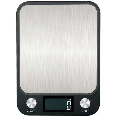 Balance de Cuisine, Balance Alimentaire, Mini Cuisine Portable en Acier Inoxydable Balance Electronique Digitale Balance Accessoire de Cuisson pour la Cuisson Cuisson Pesant，5kg/1g (Noir)