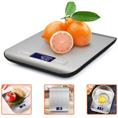 Balance de cuisine, balance de poche, balance à lettres en acier inoxydable 1 g-5 kg ​​- argent-AquaForge