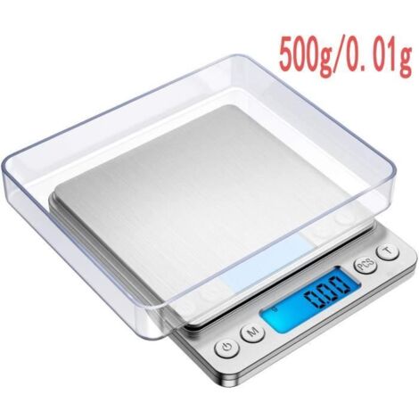 Balance de Cuisine de Précision - 500g / 0.01g - Fonction Tare et Compte - 2 Plateaux - Marque MINGMEI