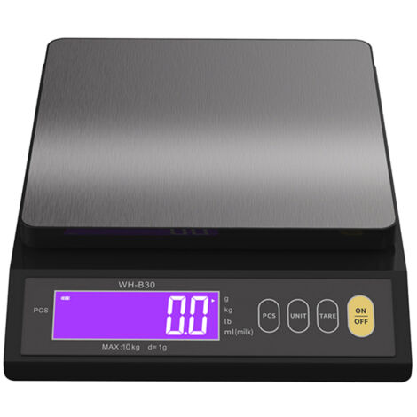 Balance de cuisine électrique rechargeable, étanche IP67, haute précision, avec fonction de comptage, tare, remise à zéro, arrêt automatique et conversion d'unités.