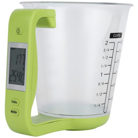 Balance de cuisine électronique 1000g précision 0.1g, tasse à mesurer détachable pour aliments liquides et solides