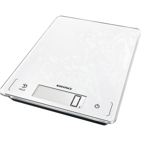 Balance de cuisine 61507 – Capacité 20 kg – Précision 1 g – Plateau en verre trempé – Dimensions 27x20 cm – Écran LCD éclairé – Soehnle