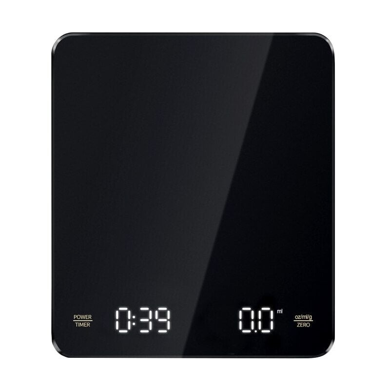 Jusch - Balance de cuisine électronique, 3 kg/0,1 g (kilogramme), rechargeable par usb, écran lcd, noir