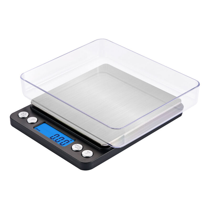 Balance de Cuisine Électronique de Haute Précision 500g/0,01g avec Écran LCD Rétroéclairé, 6 Unités et Fonction Tare Acier Inoxydable Digital Balance