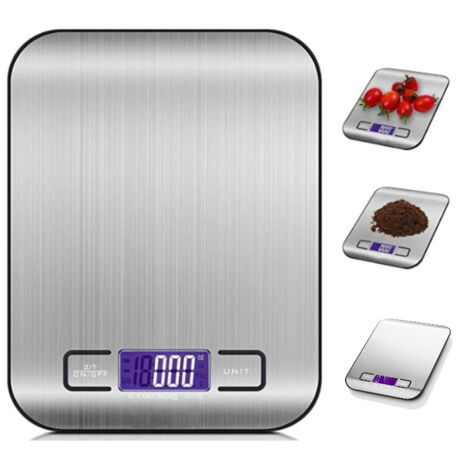 Balance de cuisine électronique de précision, fonction tare, capacité 5 kg/11
