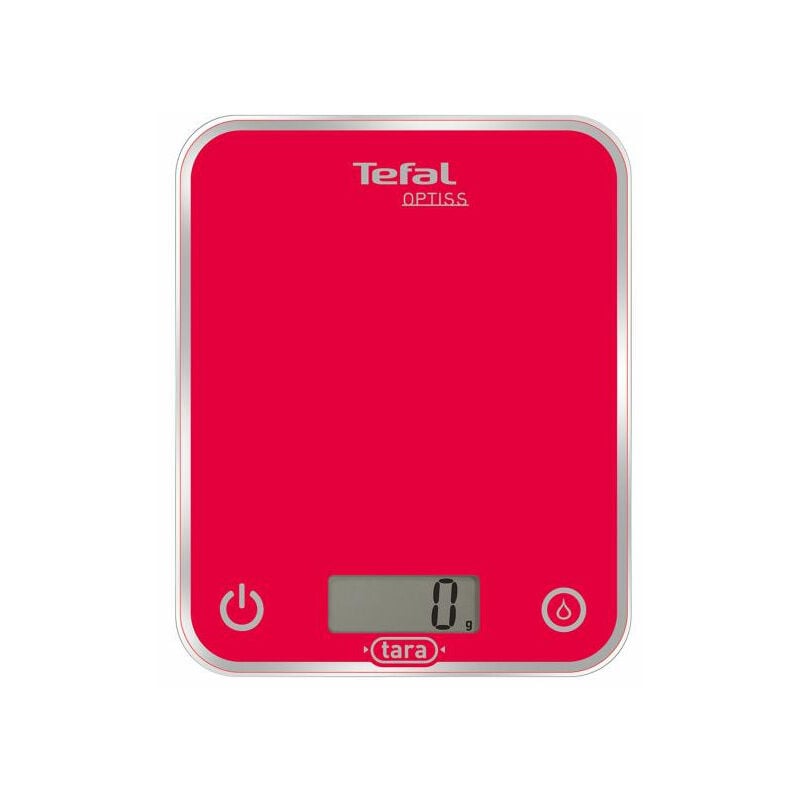Tefal - Balance de Cuisine Electronique de Precision Optiss Framboise - Portée 5kg - Précision 1g - 4 capteurs