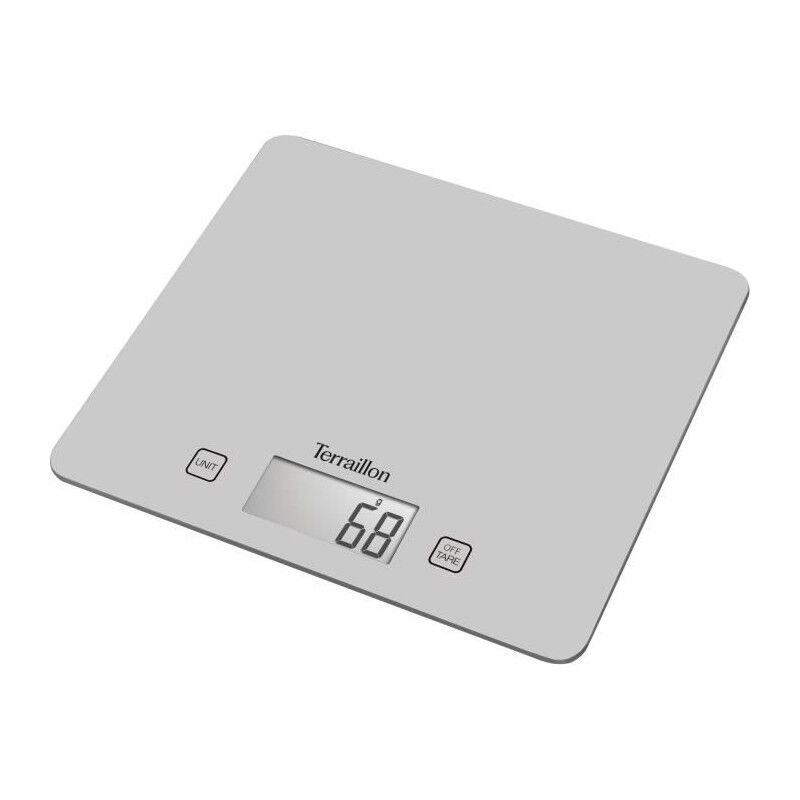 Terraillon - Balance de cuisine électronique T1040 silver - Capacité 5Kg - Arret automatique