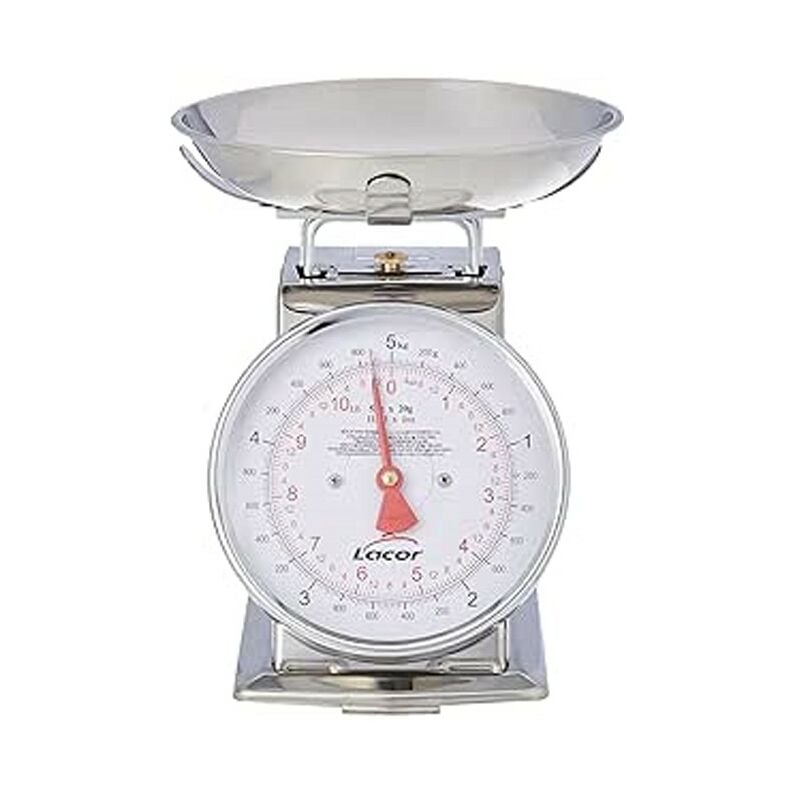 Balance de cuisine en acier inoxydable 5 kg, avec récipient de pesée en acier inoxydable, 10 x 21 x 10 cm