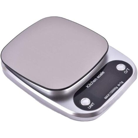 Balance de cuisine en acier inoxydable, fonction tare pour peser en continu, mode économie d'énergie pour une balance toujours prête à l'emploi, idéale pour les cuisiniers amateurs.-AquaForge