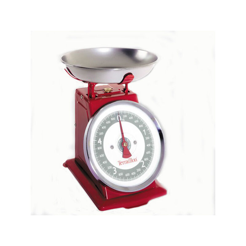 Balance de cuisine mécanique 5kg - 10g - Terraillon - 7012 - rouge