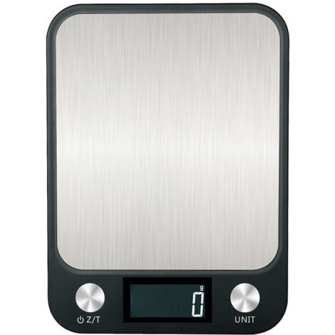 Balance de cuisine, mini balance électronique numérique portable en acier inoxydable, accessoires de pâtisserie pour la cuisine et le pesage, 5 kg/1 g-AquaForge