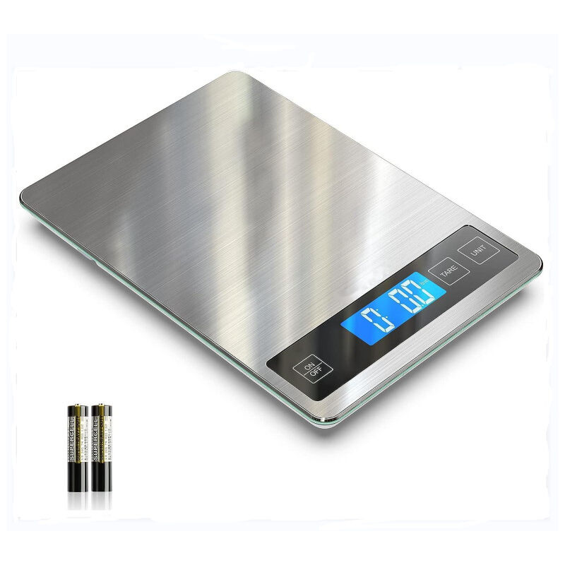 Tigrezy - Balance de cuisine numérique 22 lb pour la cuisson et la pâtisserie, graduation précise 1 g/0,1 oz (argent cendré)