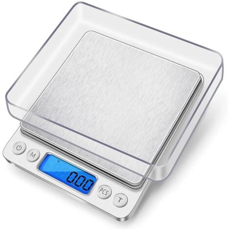 Balance de cuisine numérique 3000 g/0,1 g, mini balance électrique, petite balance alimentaire de précision, tare, conversion d'unités de poids, longue autonomie-AquaForge