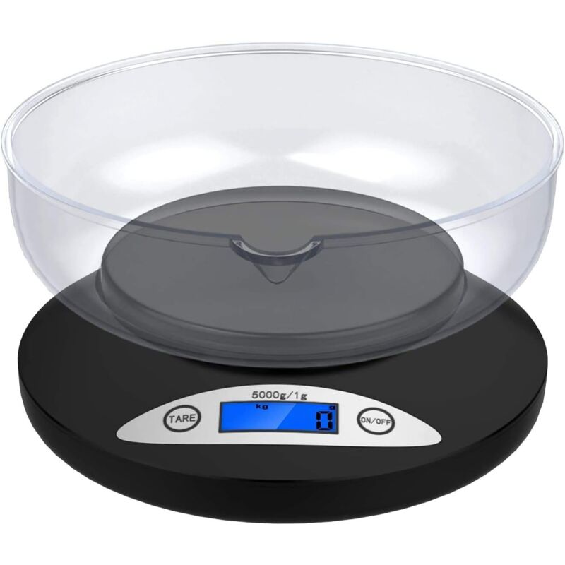 Alovez - Balance de cuisine numérique, 5 000 g, avec écran lcd rétroéclairé