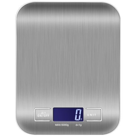Balance de Cuisine numérique 5kg 11lb, Balance Cuisine électronique en Acier Inoxydable de Qualité Supérieure avec écran LCD pour la Cuisson à la Maison