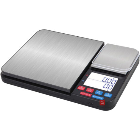 Balance de cuisine numérique à double plateau, mesure précise grâce à sa surface en acier inoxydable, compatible avec plusieurs unités de poids, fonction tare facile-AquaForge