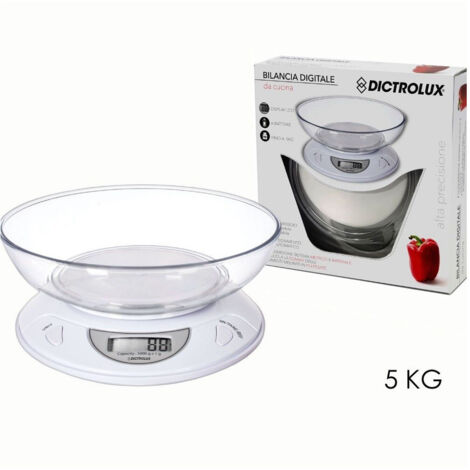Balance De Cuisine Numérique à Piles Pesant Jusqu'à 5 Kg écran Lcd Blanc 541907