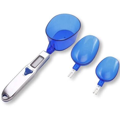Balance de cuisine numérique avec 3 cuillères à mesurer Pesage et ingrédients Liquide sec Lait Thé Farine Épices Médecine 1,1 lb / 500 g (0,1 g) Échelle portable en milligrammes à affichage LCD