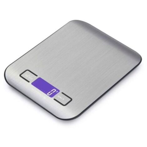 Balance de cuisine numérique, balance alimentaire en acier inoxydable avec capteurs de haute précision, compacte et portable pour la cuisine et le suivi du poids, plusieurs fonctions-AquaForge