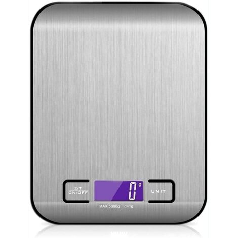 Balance de cuisine numérique de haute précision, mesure en grammes et en onces pour la cuisine et la pâtisserie, 6 unités avec fonction tare, surface en acier inoxydable-AquaForge