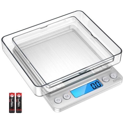Balance de cuisine numérique dernier modèle 2025, 3000 g, précision 0,01 oz/0,1 g, balance de poche pour café, mini balance alimentaire, balance électronique professionnelle pour bijoux avec rétroécla