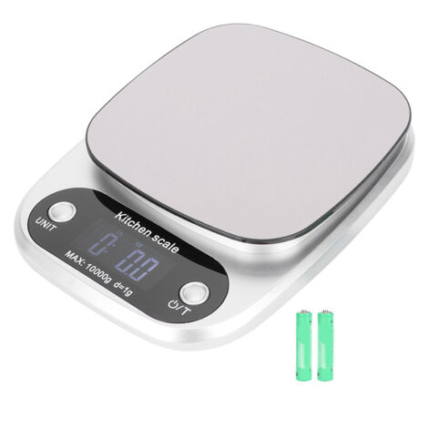 Balance de cuisine numérique en acier inoxydable 10000g, précision 1g, balance électronique de table