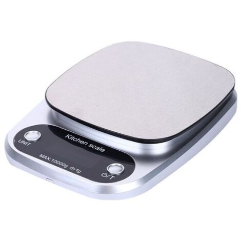 Balance de cuisine numérique en acier inoxydable – Capacité 10kg – Précision 1g – Écran LCD étanche – Facile à nettoyer et à utiliser