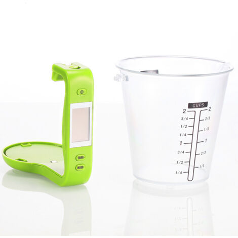 Balance de cuisine numérique et verre doseur avec écran LCD noir-AquaForge