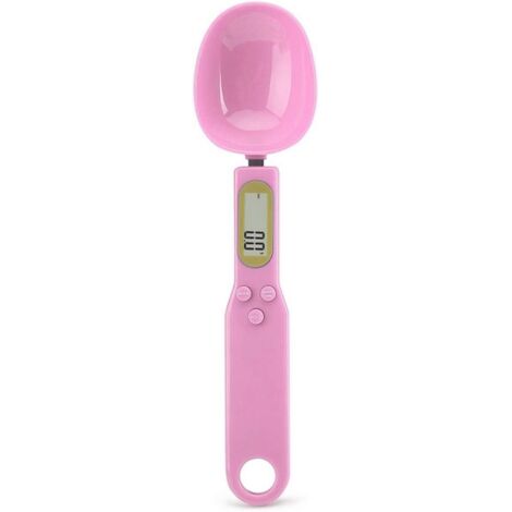 Balance de cuisine numérique portable avec écran LCD 500 g/0,1 g (rose)-AquaForge
