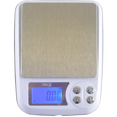 Balance de cuisine numérique, précision 1 kg/0,01 g, balance de cuisine multifonctionnelle avec plateau, balance de précision pour bijoux, rechargeable, fonctionne sur secteur et sur piles.-AquaForge