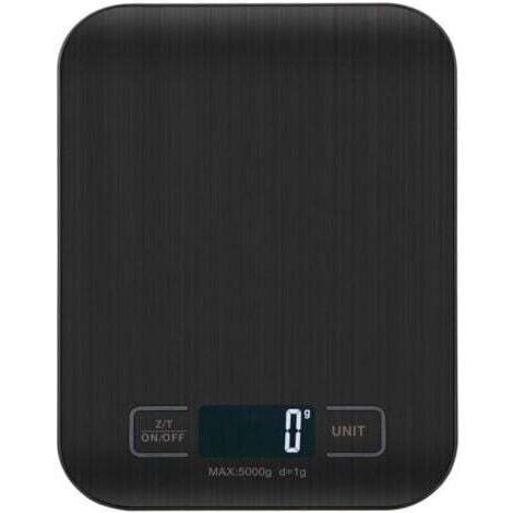 Balance De Cuisine NuméRiques, Balances NuméRiques Professionnelles 5 kg - Mesure PréCise Jusqu'à 1g,Balances De Cuisine éLectroniques Avec éCran Lcd, Fonction Tare. (Noir-5kg)