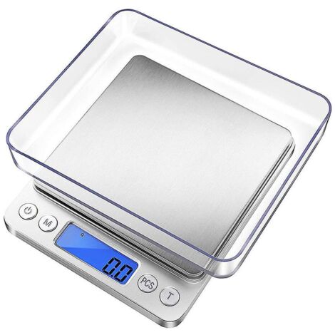 balance De Cuisine Numrique, 500g/0.01g, Mini Balance De Cuisine Lectrique, Balance Numrique Tanche, Rechargeable Par Usb, Cran Lcd, En Acier Inox