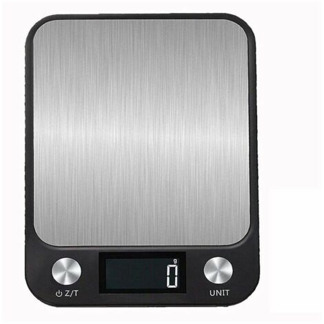 Balance de cuisine plate en acier inoxydable Petite balance à plate-forme électronique mini 5 kg pour la nourriture et la cuisson gramme pesant la batterie noire 5 kg 1g