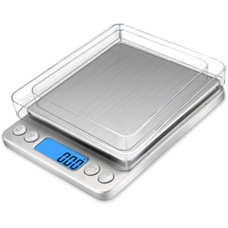 Balance de cuisine précise 3000 g/0,1 g avec 2 piles AAA